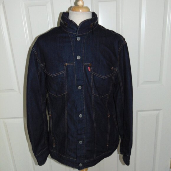 LEVI'S COMMUTER DENIM JACKET WITH HOOD - Picture 1 of 6